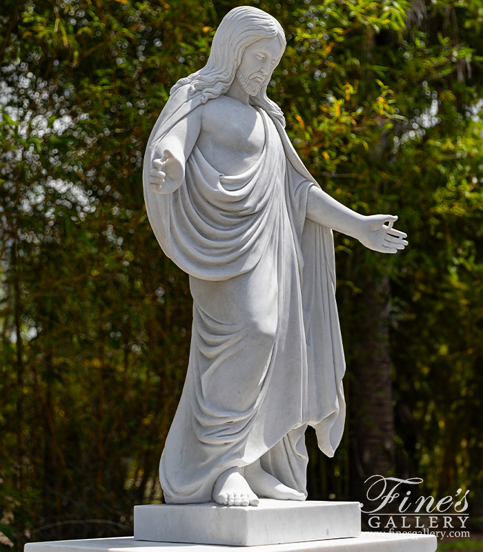 Search Result For Marble Statues  - White Marble Jesus Statue - MS-1164